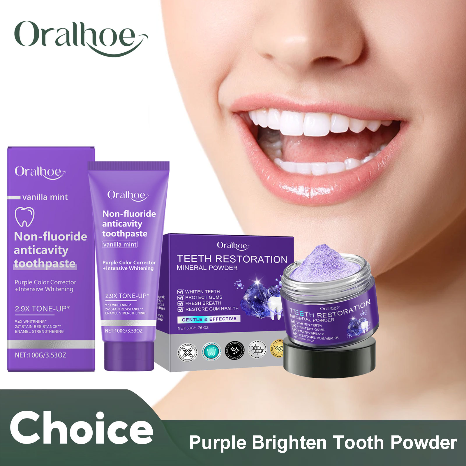 Teeth Whitening Essence - Poudre de nappode pour la domination