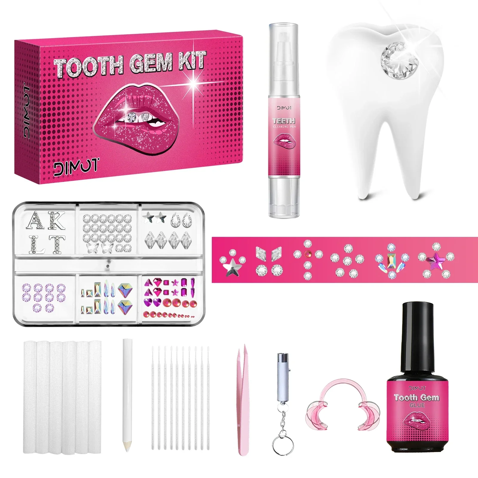Tooth Gem Kit - Kit de pierres précieuses dentaires DIY