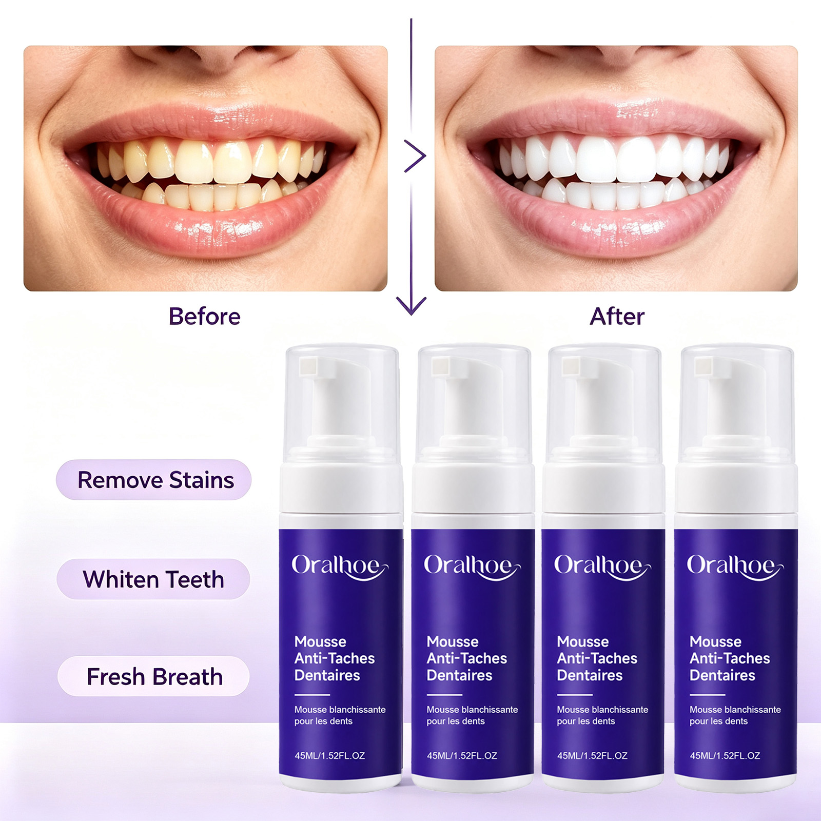 Dentifrice Moussant Violet Bla - Teeth Whitening Routine avis et prix